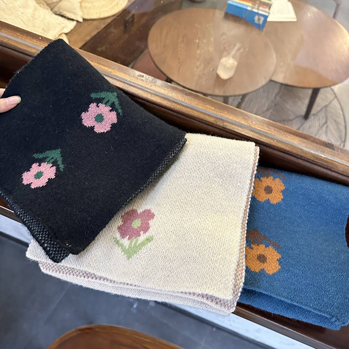 Knit Scarf for Women - Soft Faux Cashmere Shawl