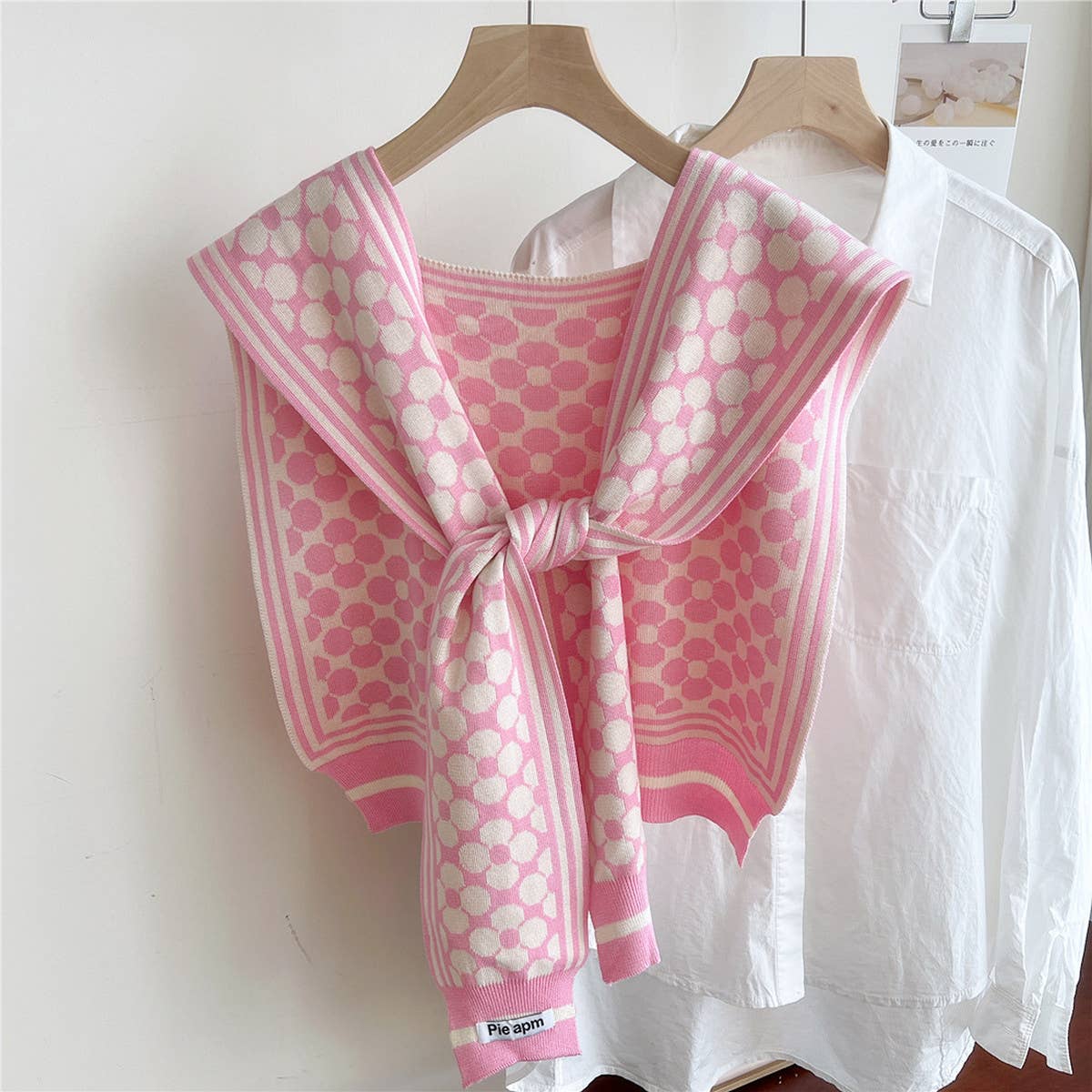 Floral Knit Shawl ? Light Cardigan Scarf for Women