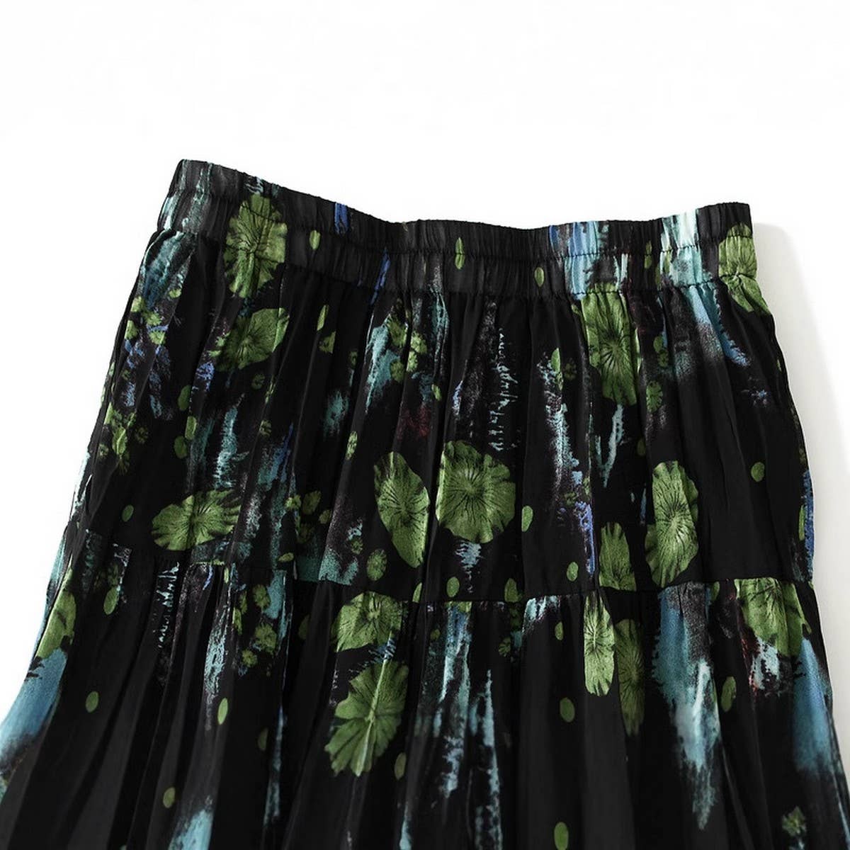 Vintage Floral High-Waist A-Line Flared Skirt