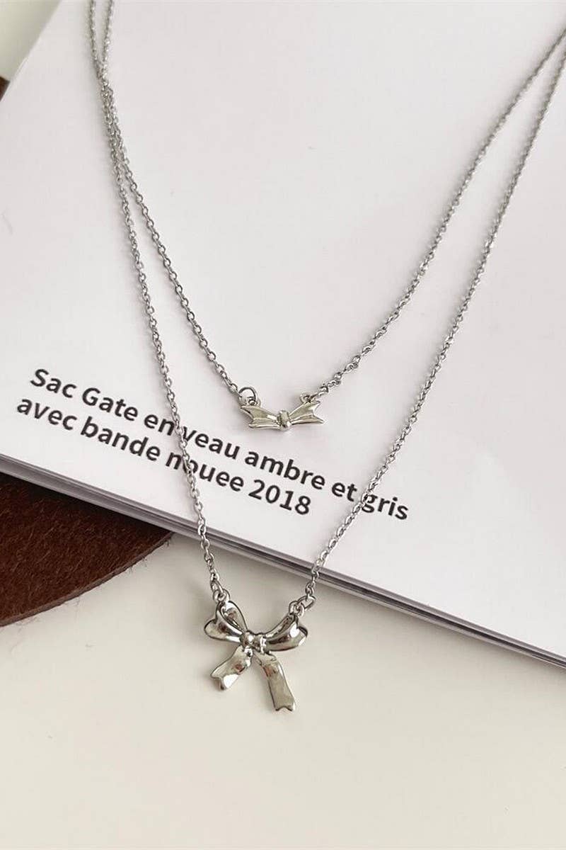 CWAJE1178_MINI BOW RIBBON NECKLACE
