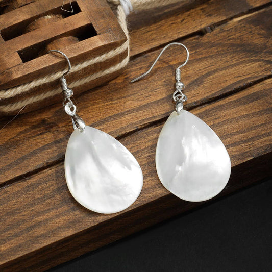 FASHION NATURAL SHELL SERIES WATER DROP EARRINGS_CWMM4264