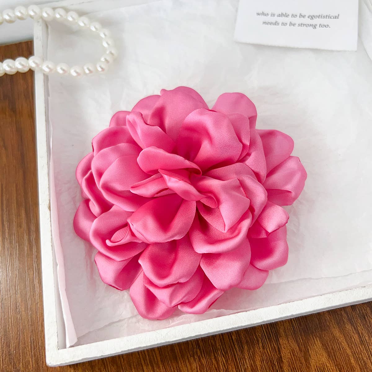Fresh rose-themed fabric flower hair clips