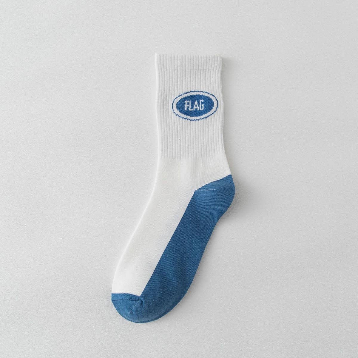 COTTON BREATHABLE LETTER SPORTS MID-CALF SOCKS