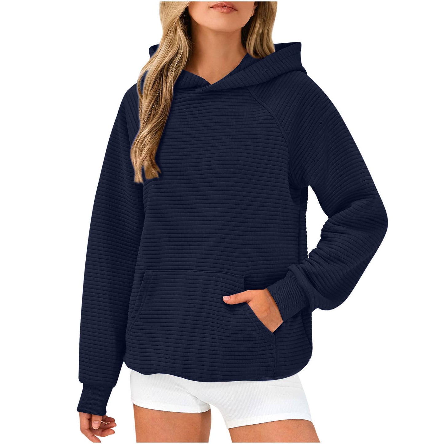 FASHION SPORTS LONG SLEEVE POCKET HOODED JUMPER