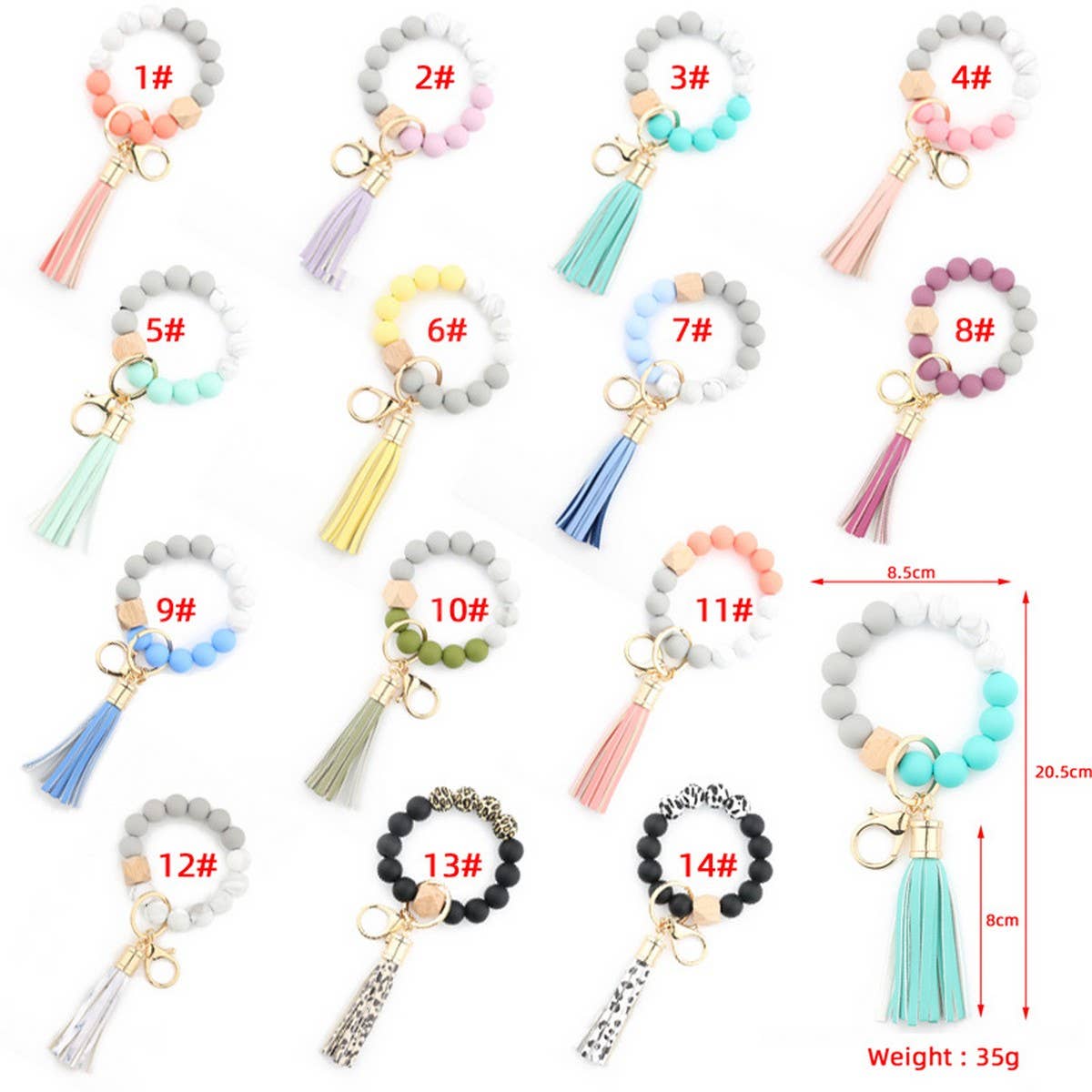 COLORFUL KEYCHAIN TASSEL BRACELET