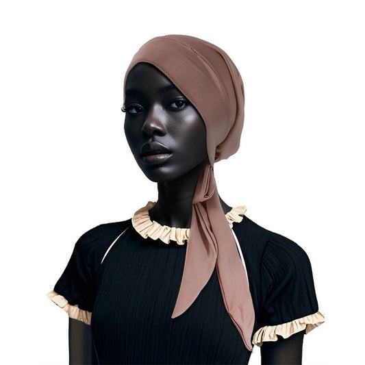 ETHNIC STYLE ELASTIC RIBBON PULLOVER HEADSCARF