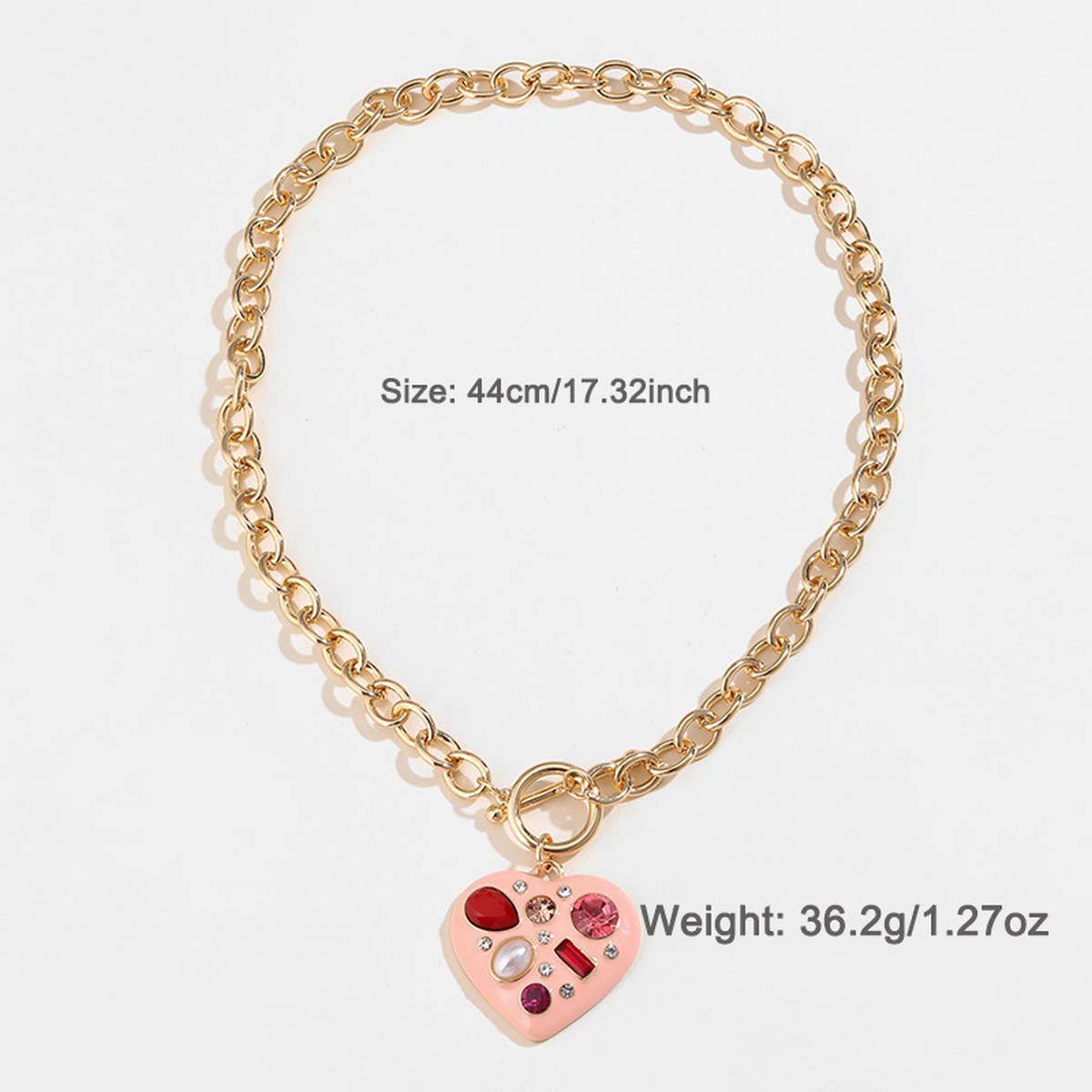 LOVE PEACH OIL PENDANT NECKLACE SET FOR WOMEN