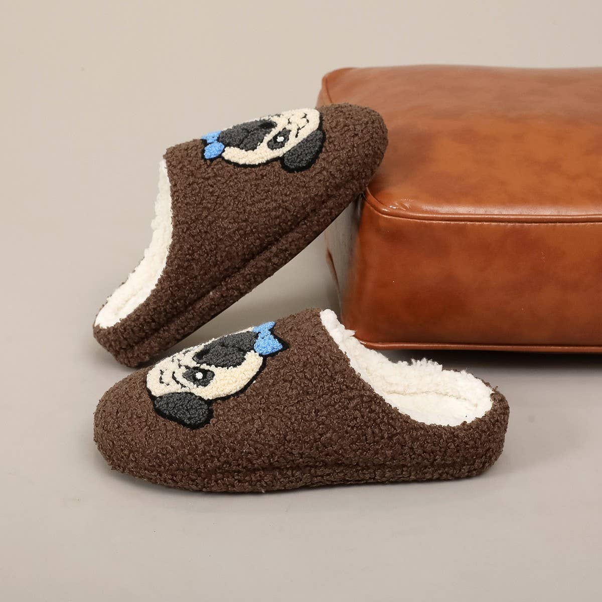 Pug Cotton Slippers Winter Warm Indoor Shoes_CWSHF00225