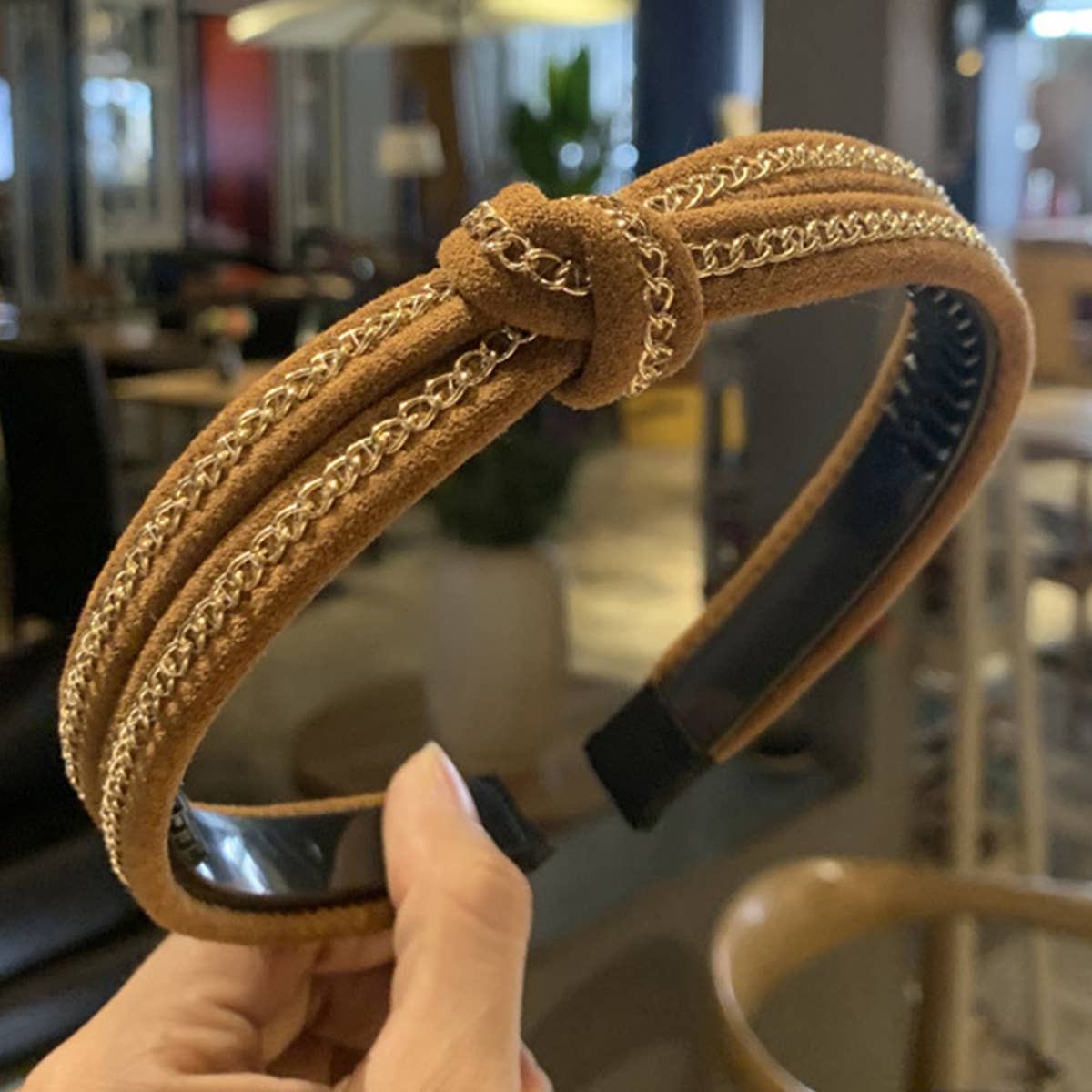 CHAIN KNOT DECOR HEADBAND_CWAHA0207