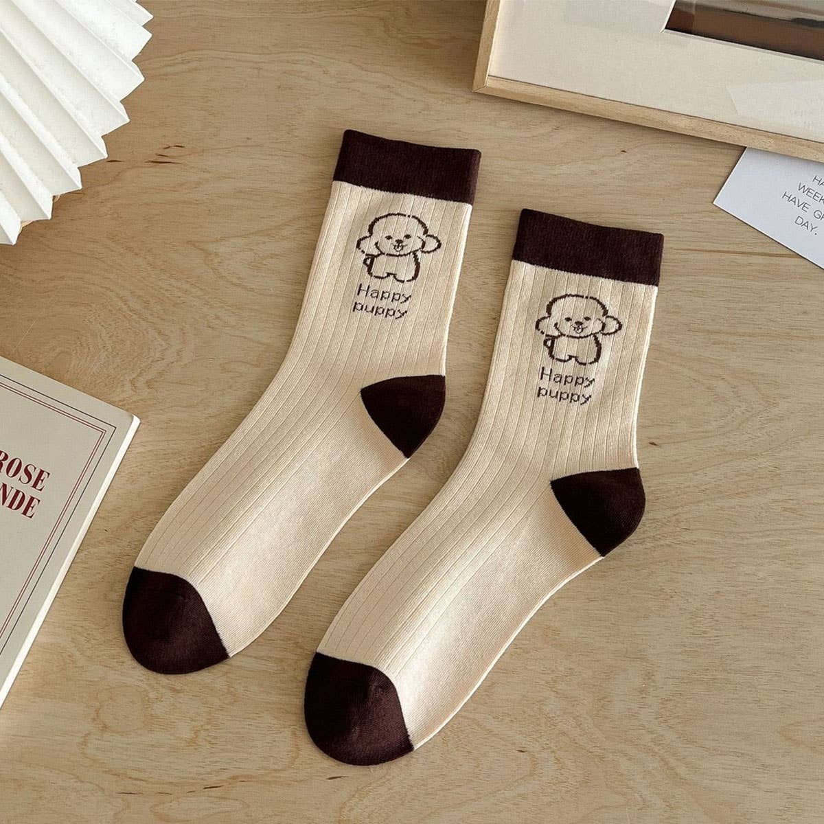 NEW AUTUMN MAILLARD CARTOON CUTE PUPPY SOCKS