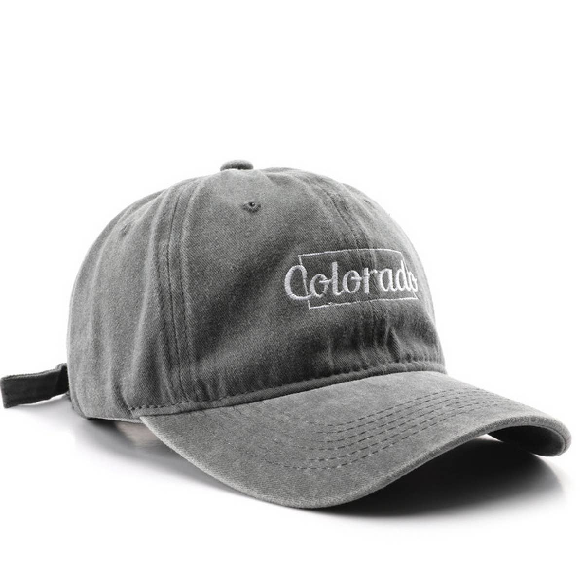 CWAH3241_SOLID COLOR LETTER EMBROIDERED BASEBALL CAP