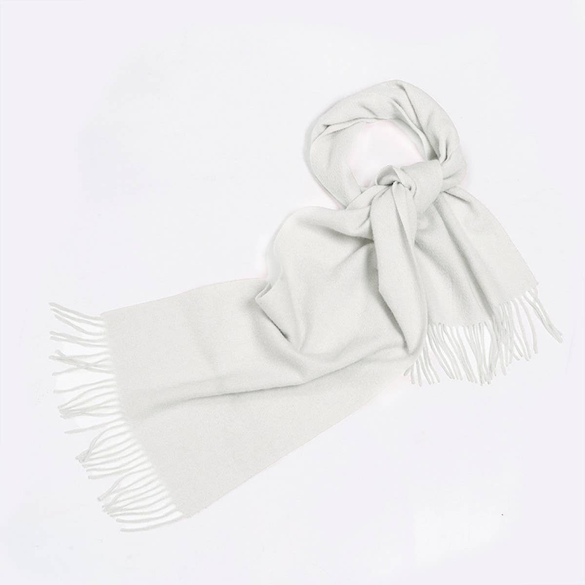 100% Wool Simple Solid Color Scarf Unisex_CWASC2296