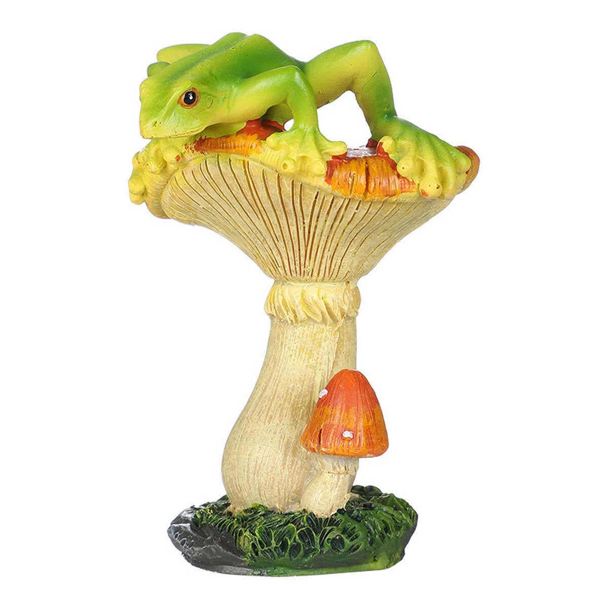 Resin Frog and Mushroom Garden Decor_CWAJE5292