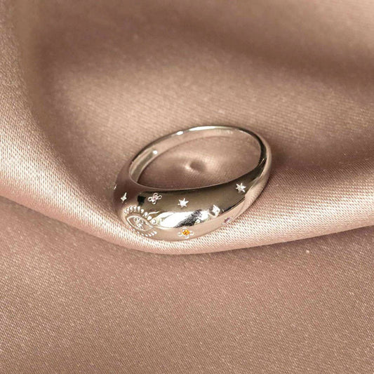 NEW STAR AND MOON BRASS RING_CWAJE1735