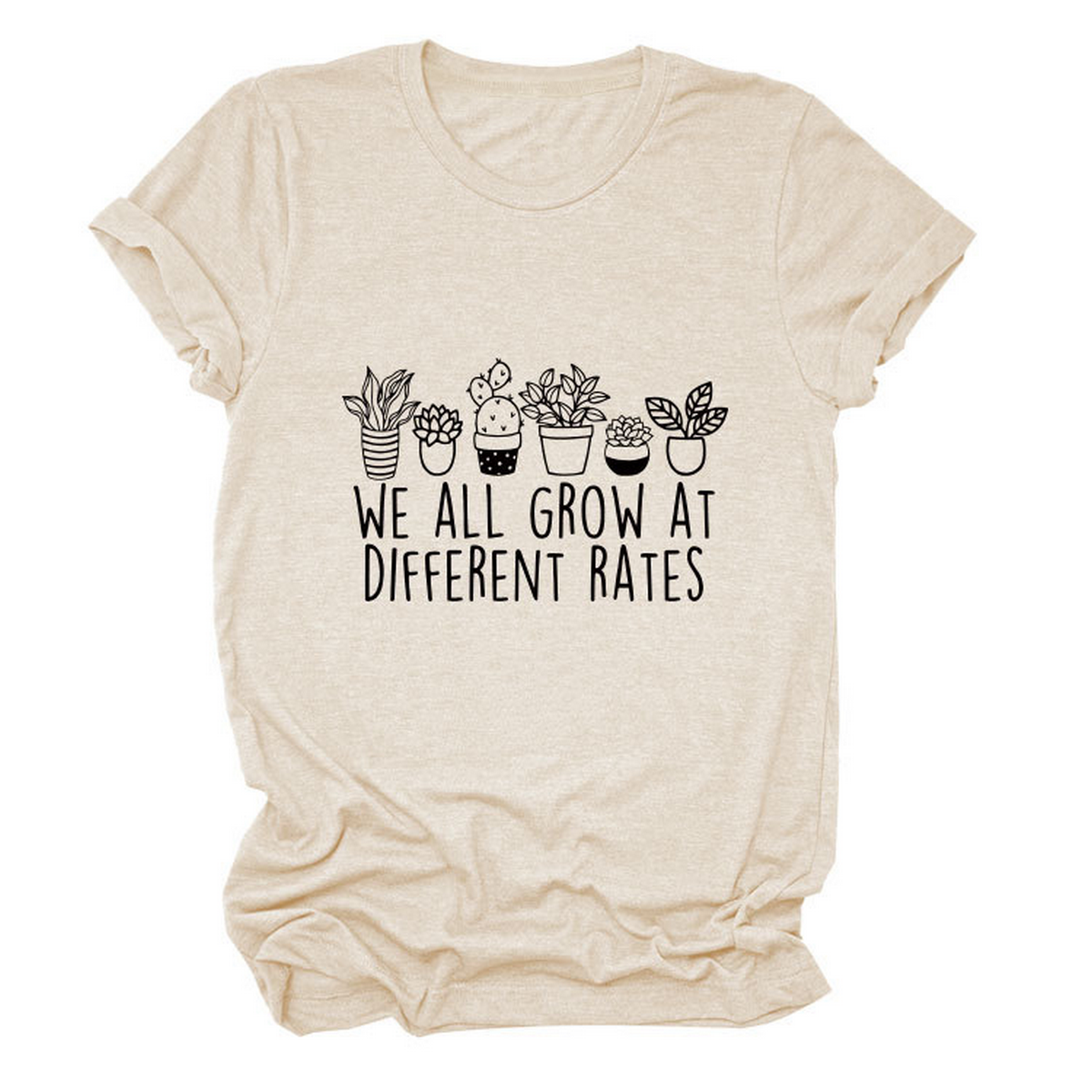 Printed Crew Neck Tee, We All Grow Graphic_CWTTS1493