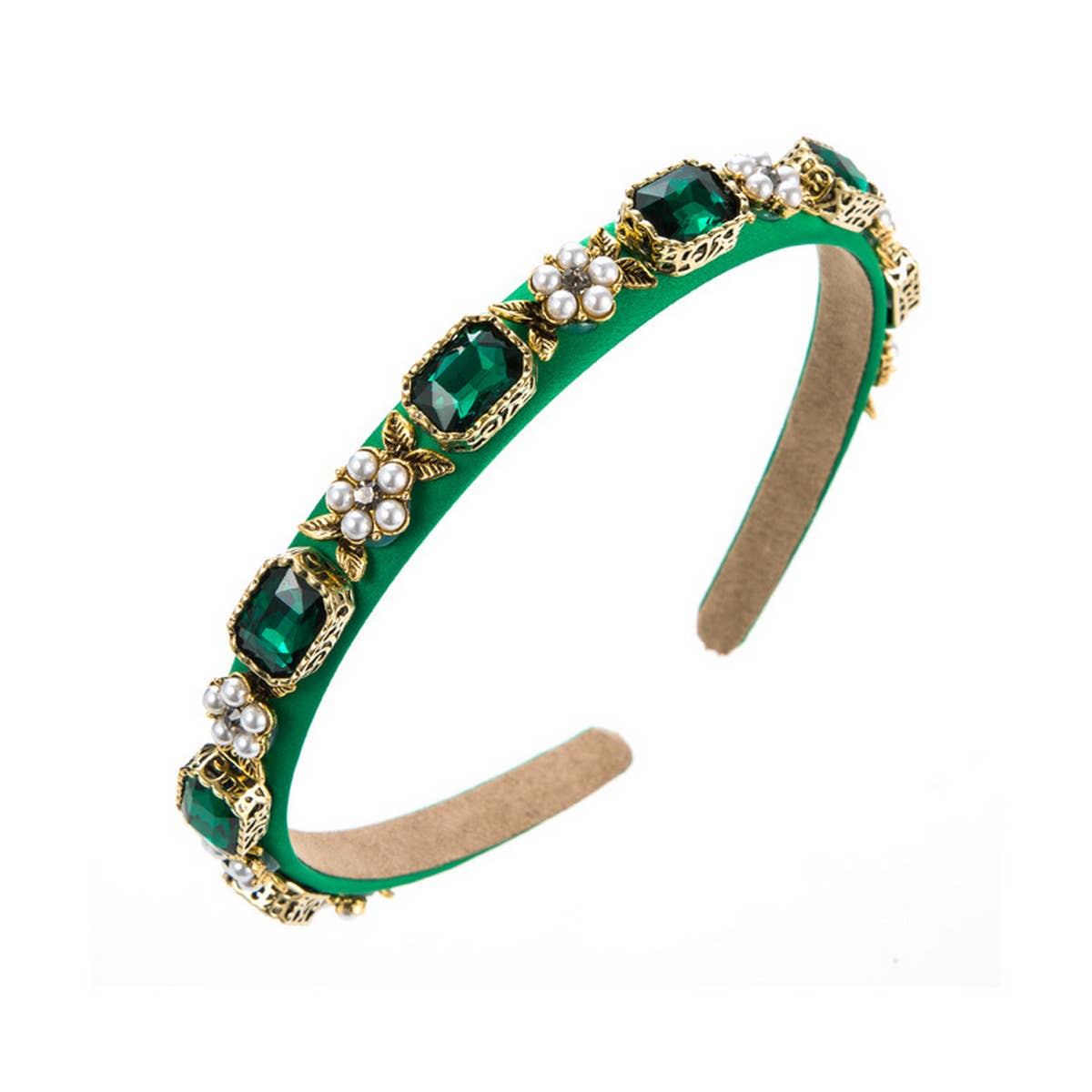 RETRO SIMPLE DIAMOND PEARL HEADBAND_CWAHA1980