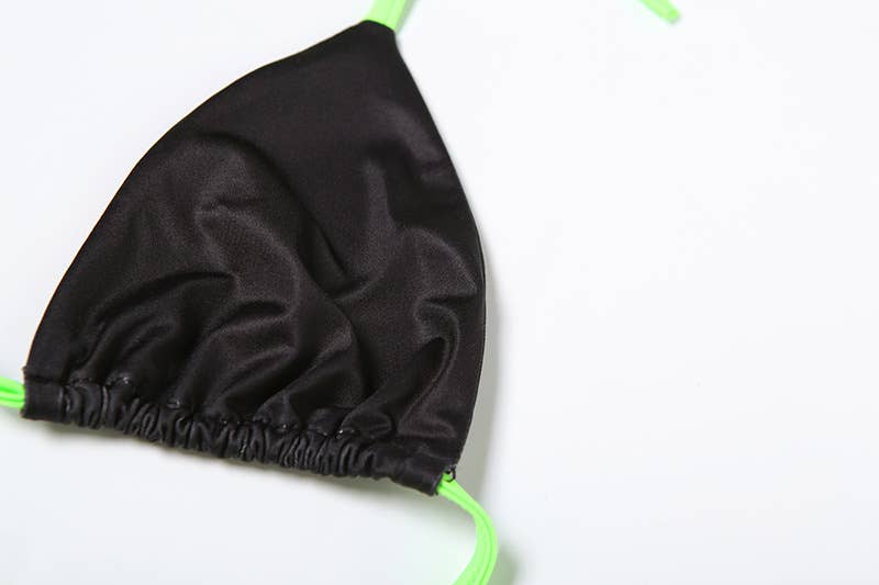 Sexy Halter Tie Dye Print Bikini Set