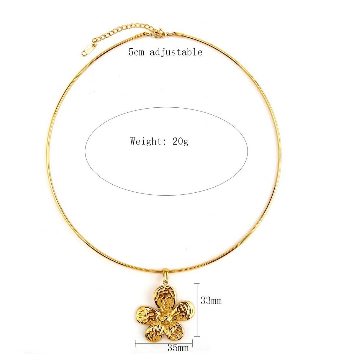 Ocean Style Flower Necklace with Starfish Charm_CWMM8825