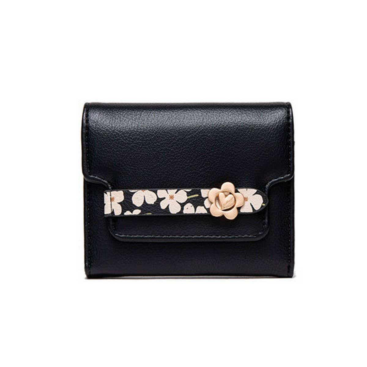 STYLISH SIMPLE FLORAL SHORT WALLET_CWAB2334