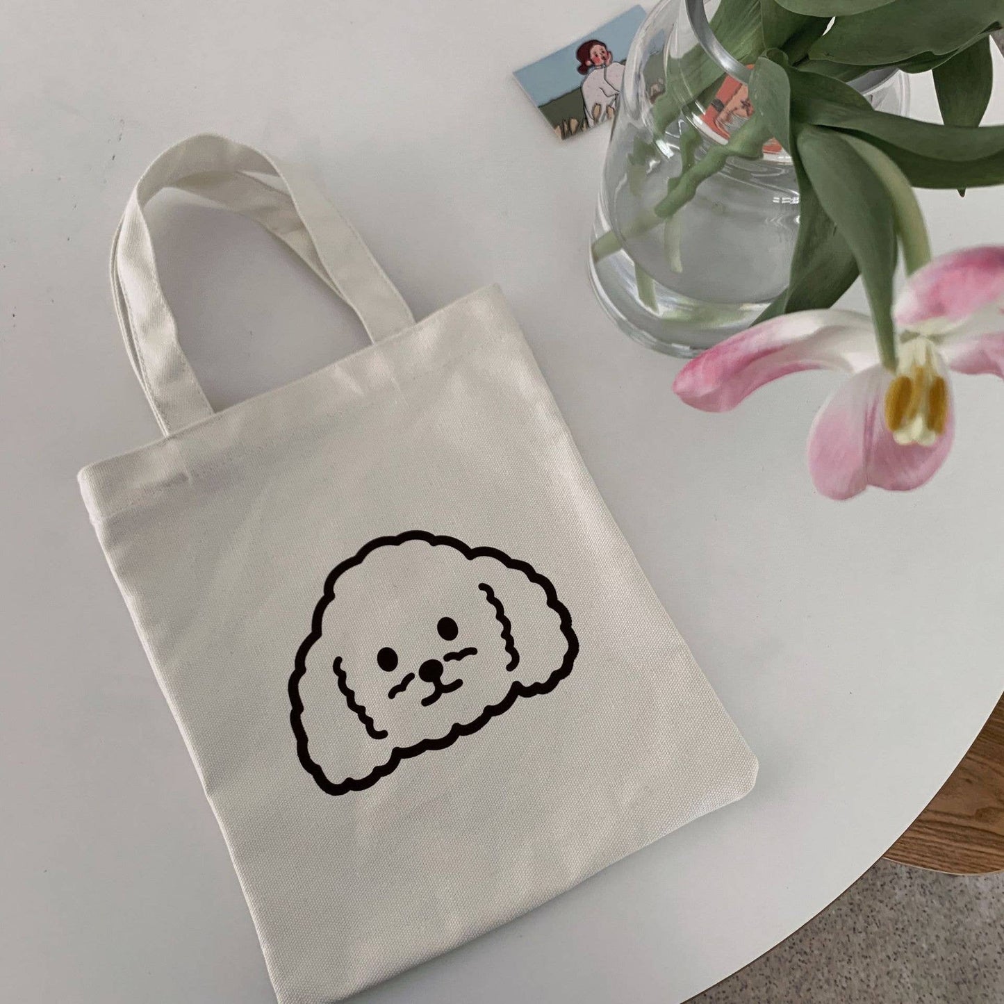 Cute Teddy dog canvas handbag