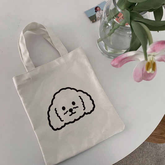 Cute Teddy dog canvas handbag