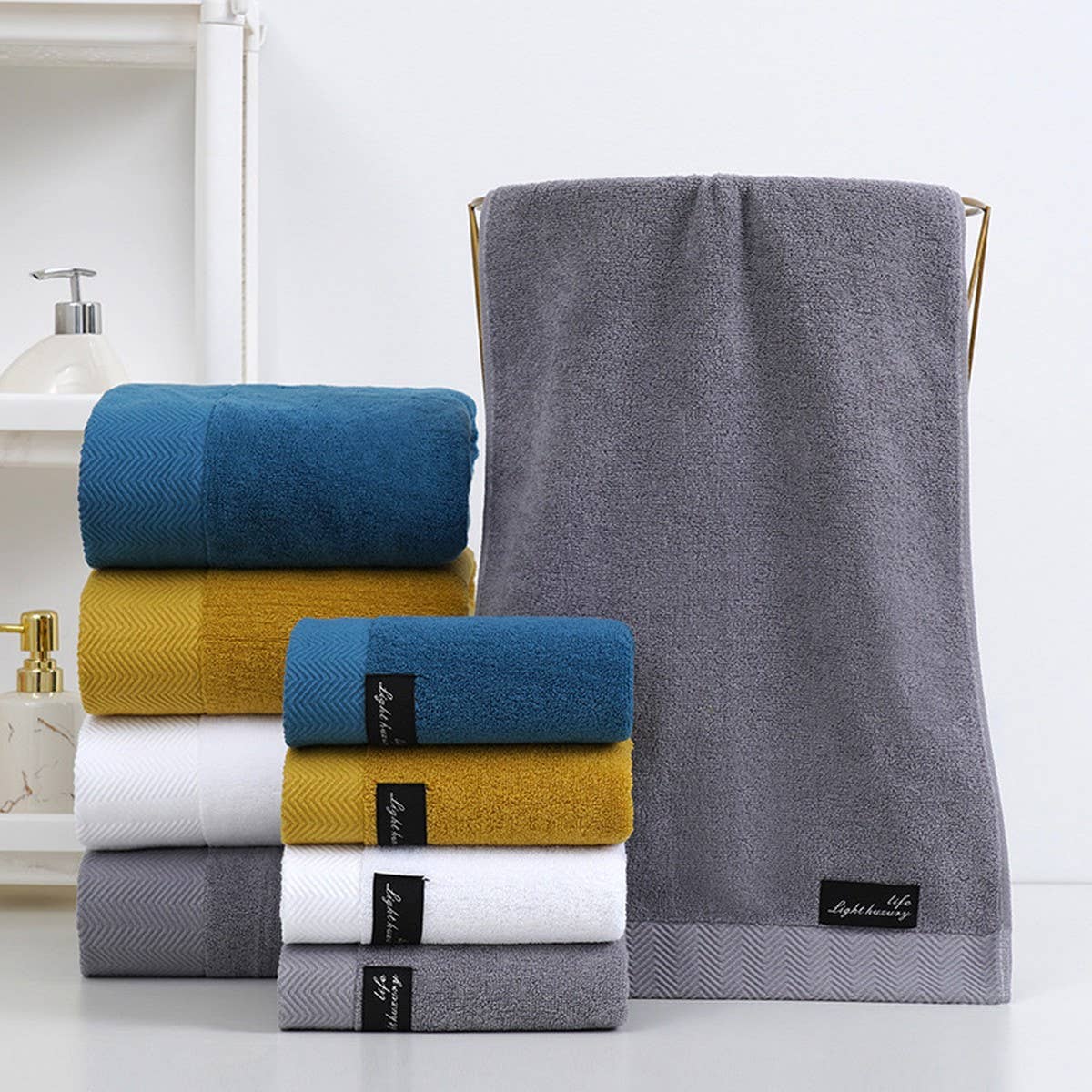THICK HOUSEHOLD COTTON TOWEL BATH TOWEL