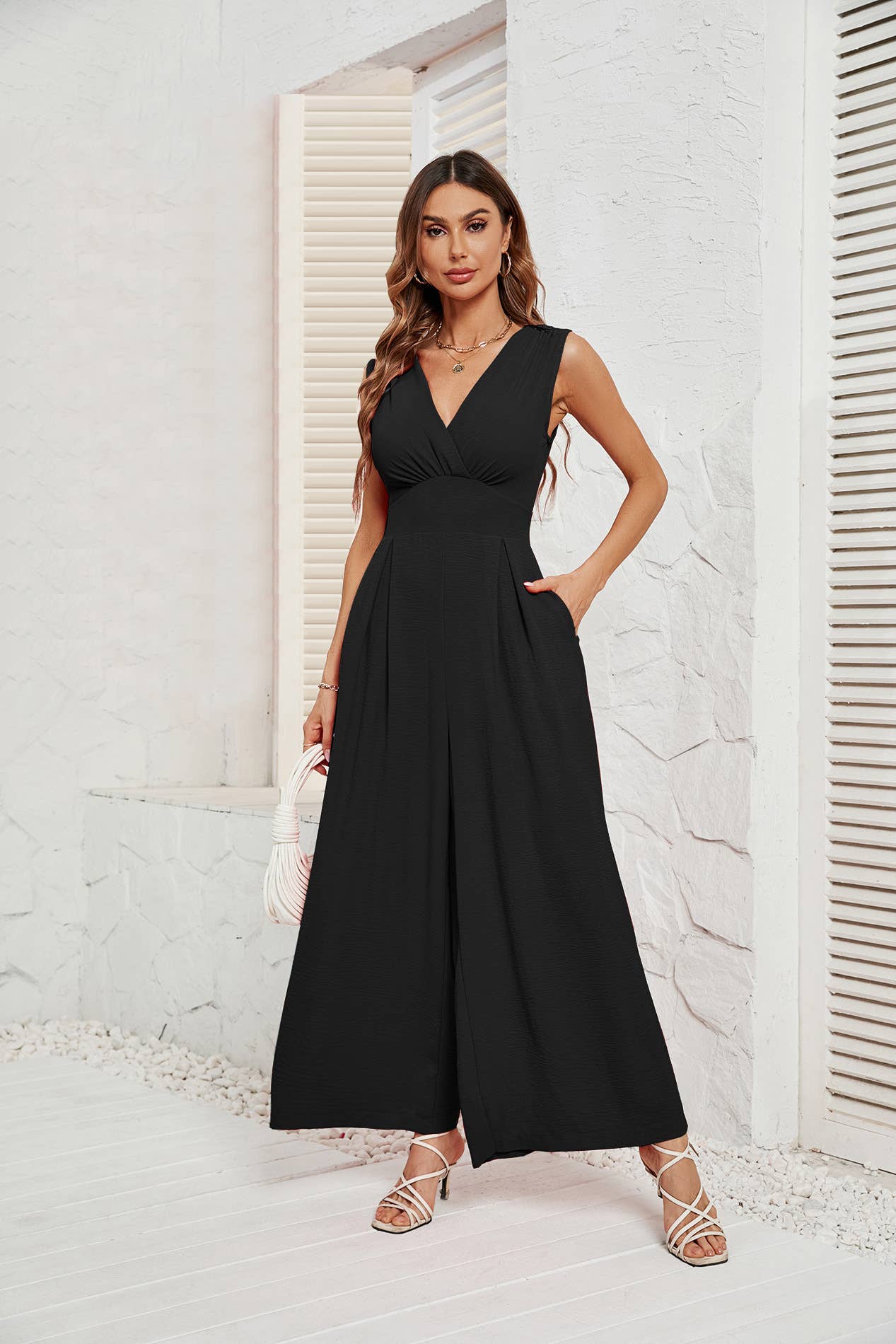 WAISTBAND SLEEVELESS ROMPER