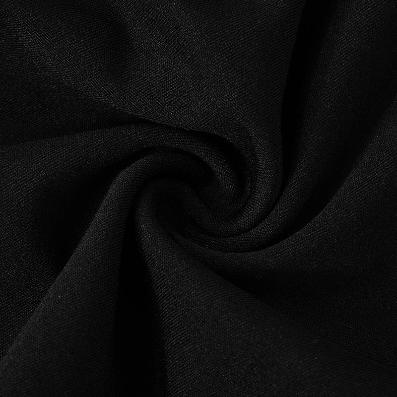 HIGH-WAISTED HOLLOW-CUT CORD MICRO-TRUMPET PANTS