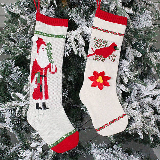 CREATIVE KNITTED GIFT BAG LONG CHRISTMAS SOCKS