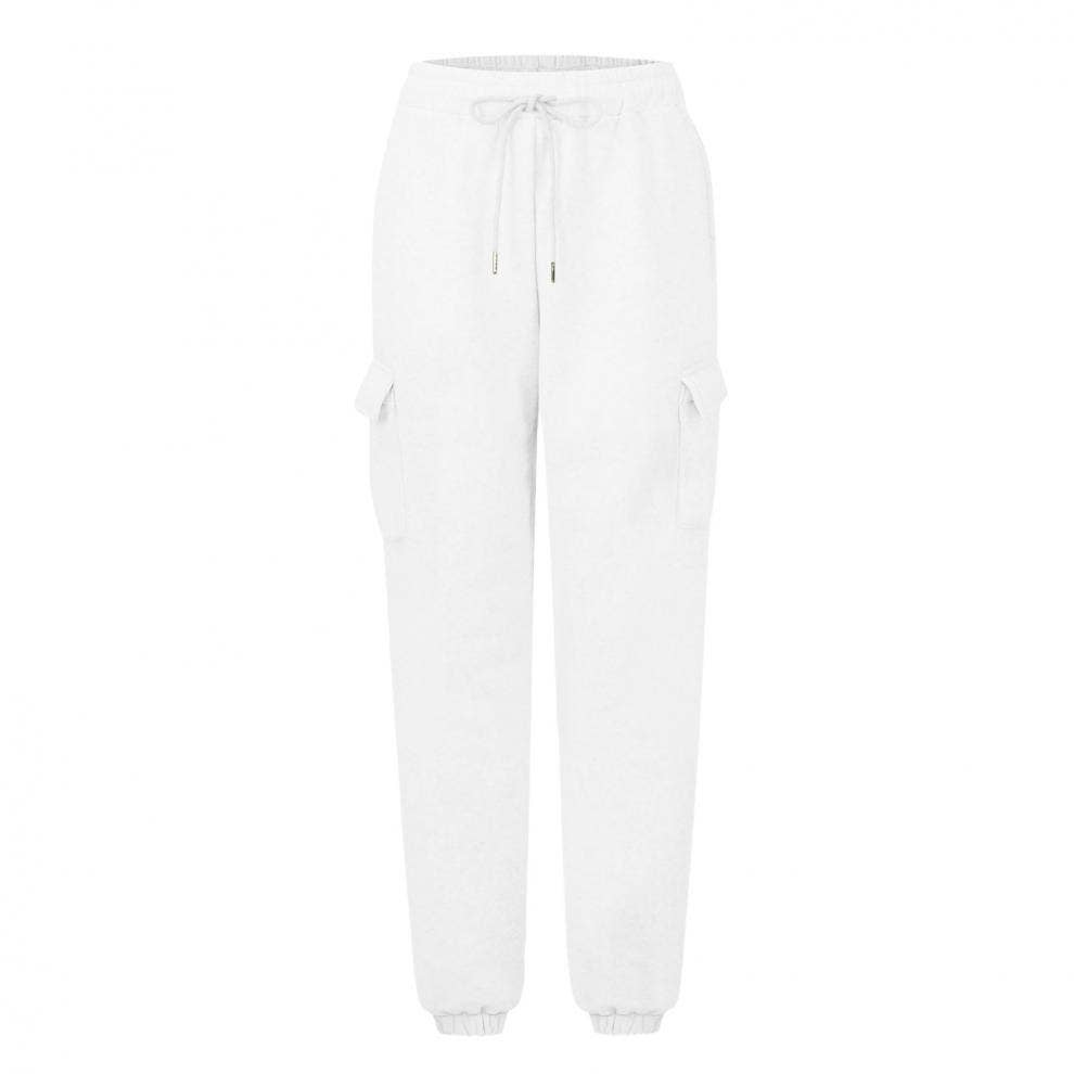 Solid-color straight-leg wide-leg sweatpants