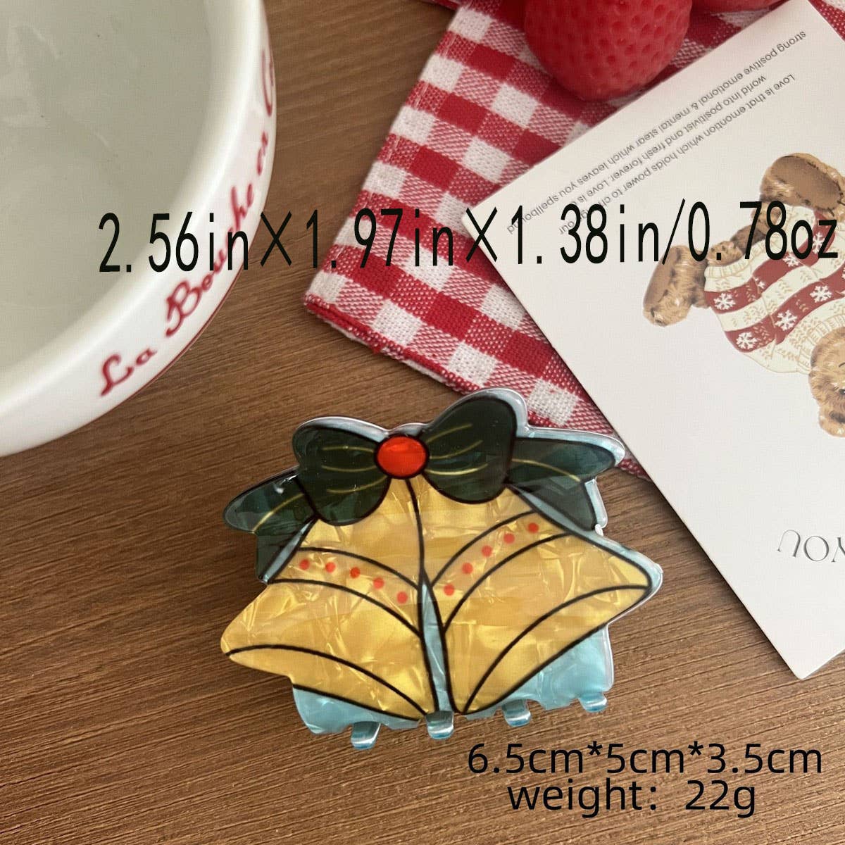 CWAHA07713_CHRISTMAS ACRYLIC CLAW HAIR CLIP FOR WOMEN
