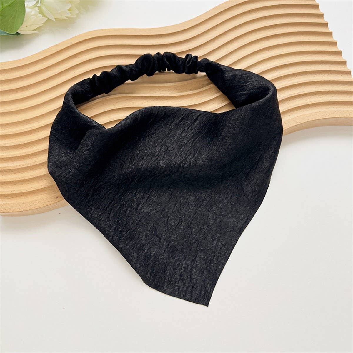 SATIN CLOTH TURBAN TRIANGLE HAIR ACCESSORIES