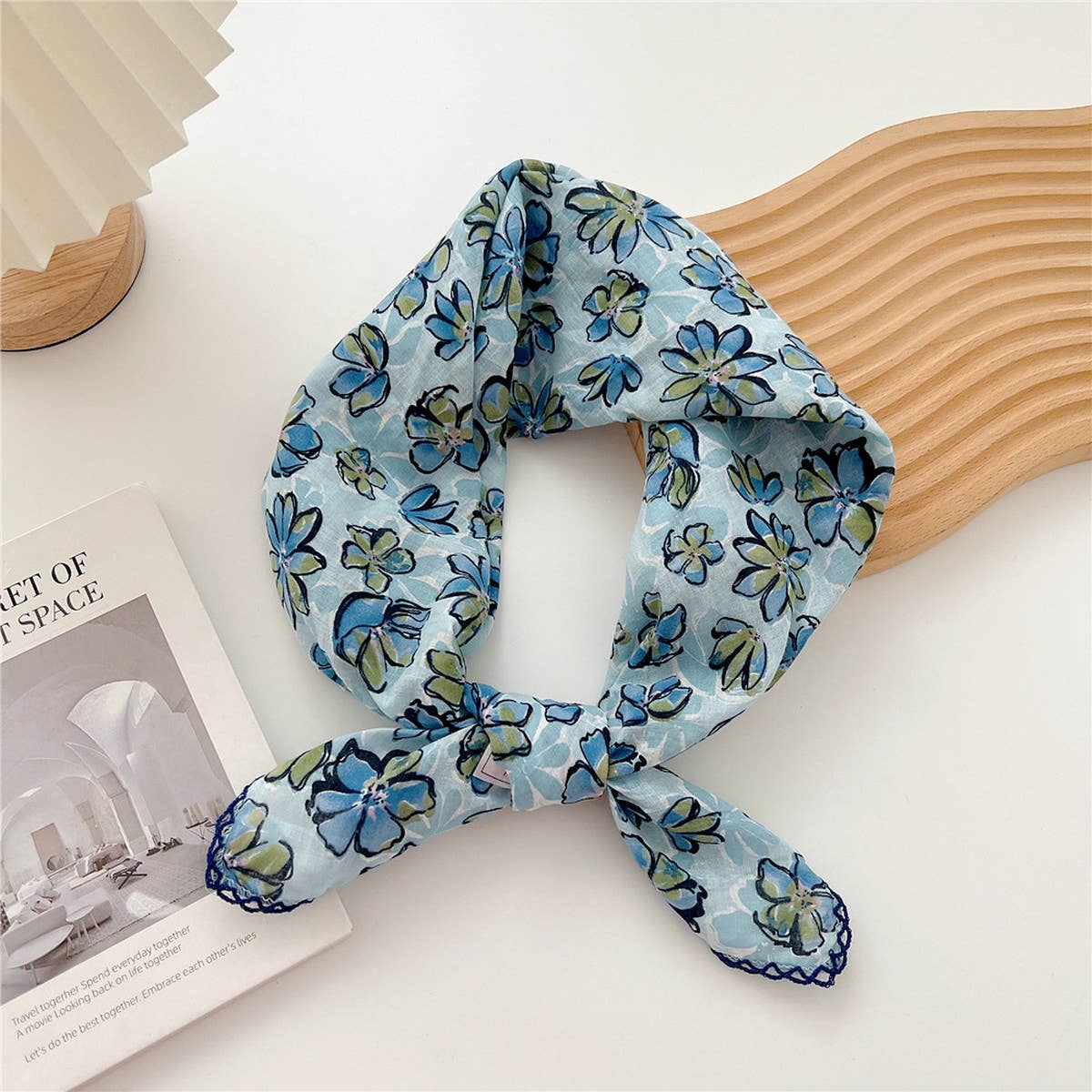 Cotton Linen Square Scarf for Women¡¯s Neck Wrap