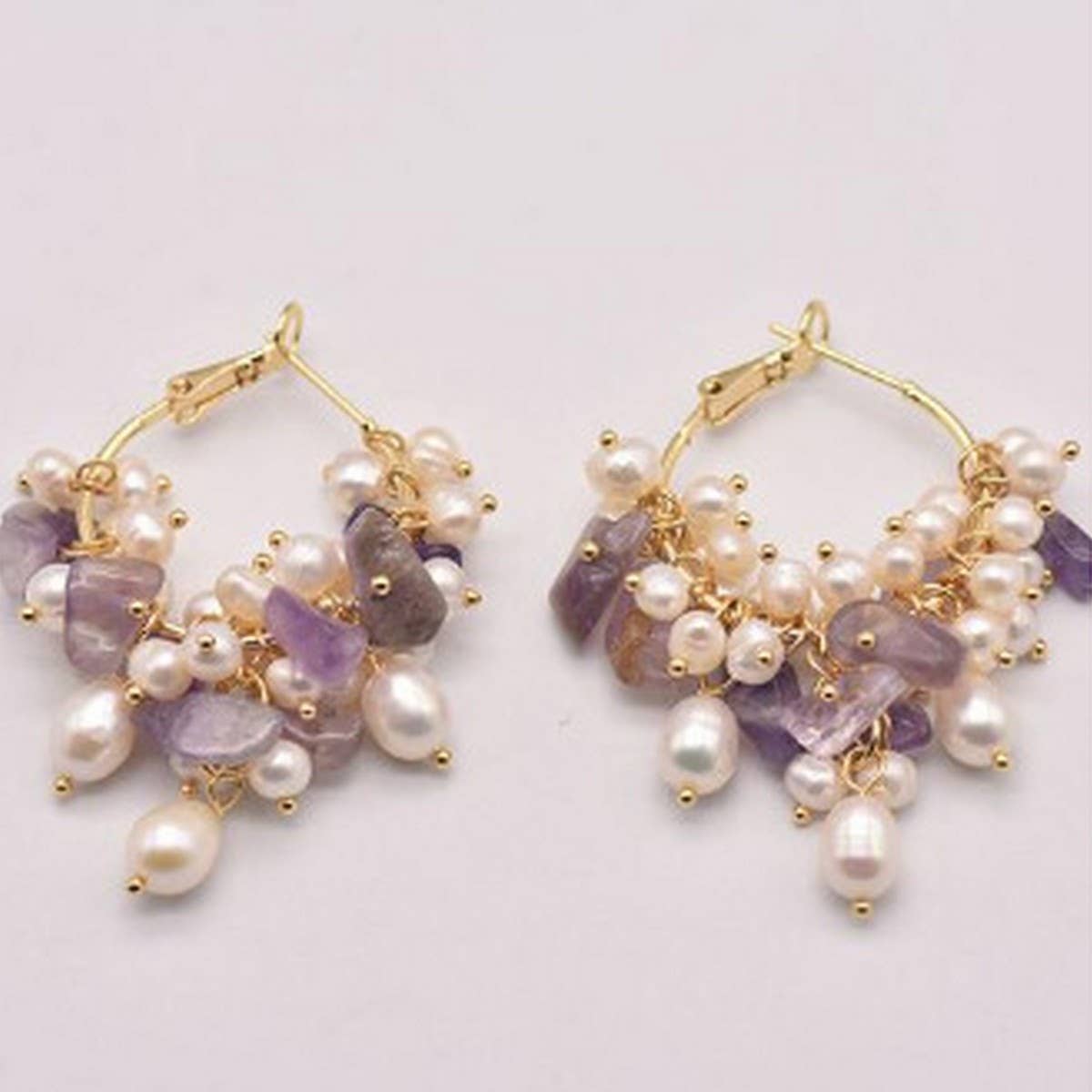 SIMPLE AND VERSATILE HIGH-END PURPLE EARRINGS