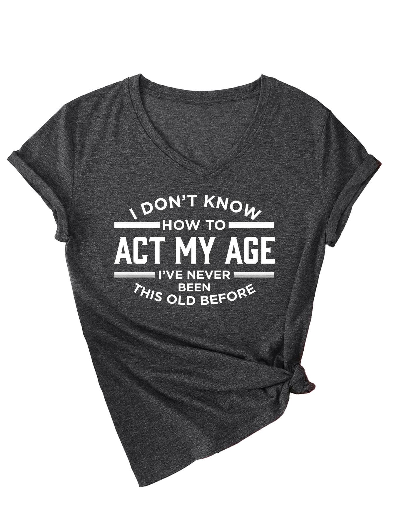 V-neck I DON'T KNOW HOW TO short-sleeved T-shirt