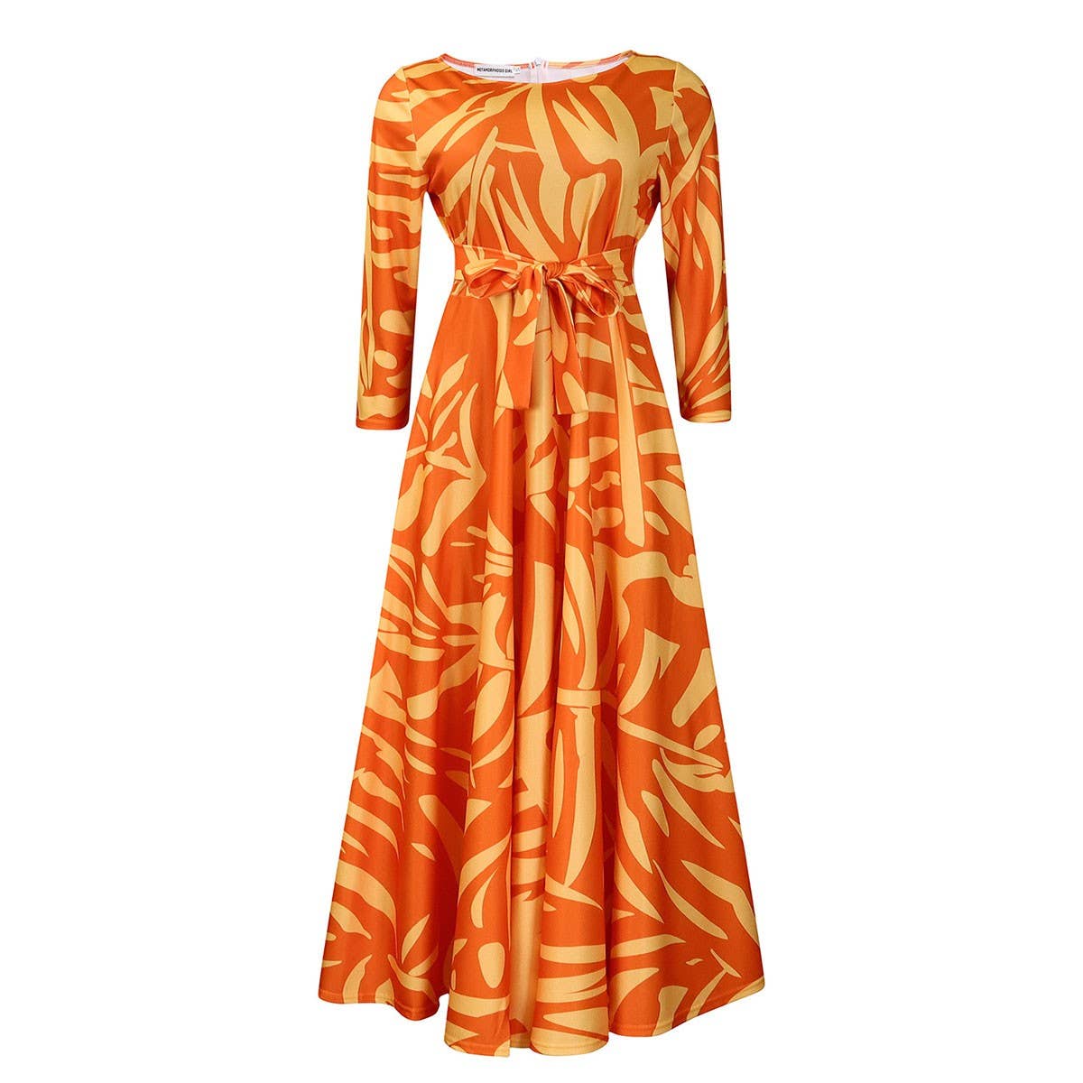 FASHIONABLE LACE-UP PRINTED OVERSIZED DRESS