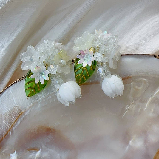 PASTORAL HANDMADE FLOWER EARRINGS_CWAJE1703