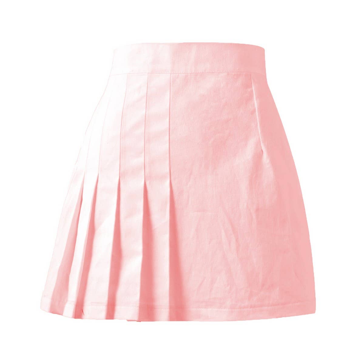 VERSATILE SOLID COLOR PLEATED SHORT SKIRT