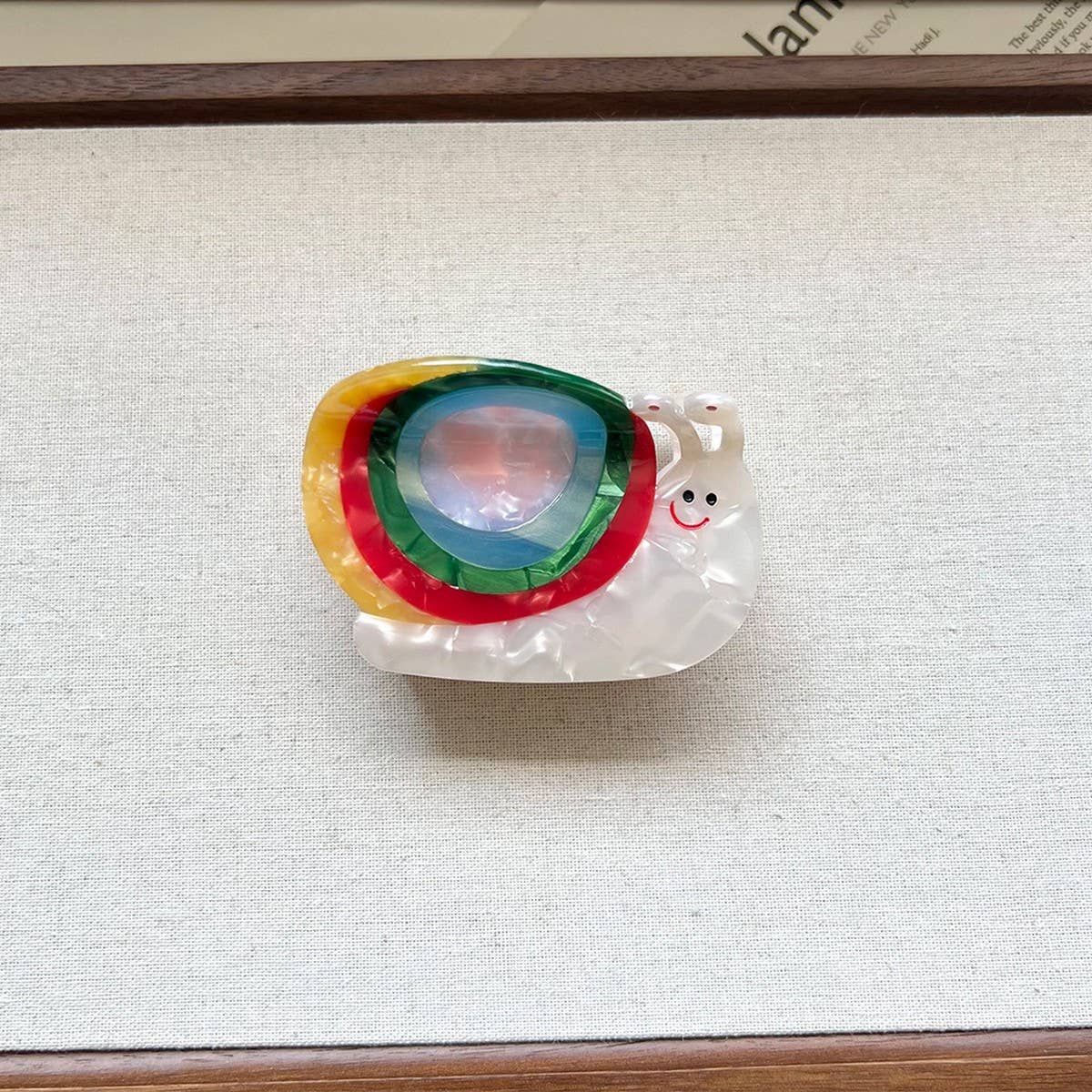 Colorful Snail Acetate Claw Clip ? Elegant Cartoon