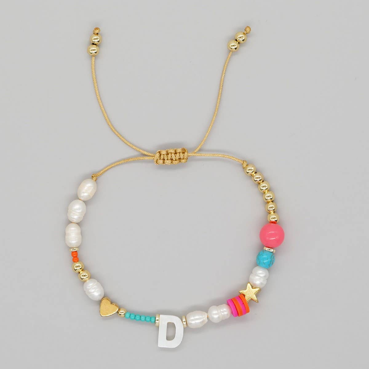 FASHION HAND-WOVEN LETTER PEARL BRACELET_CWMM3812