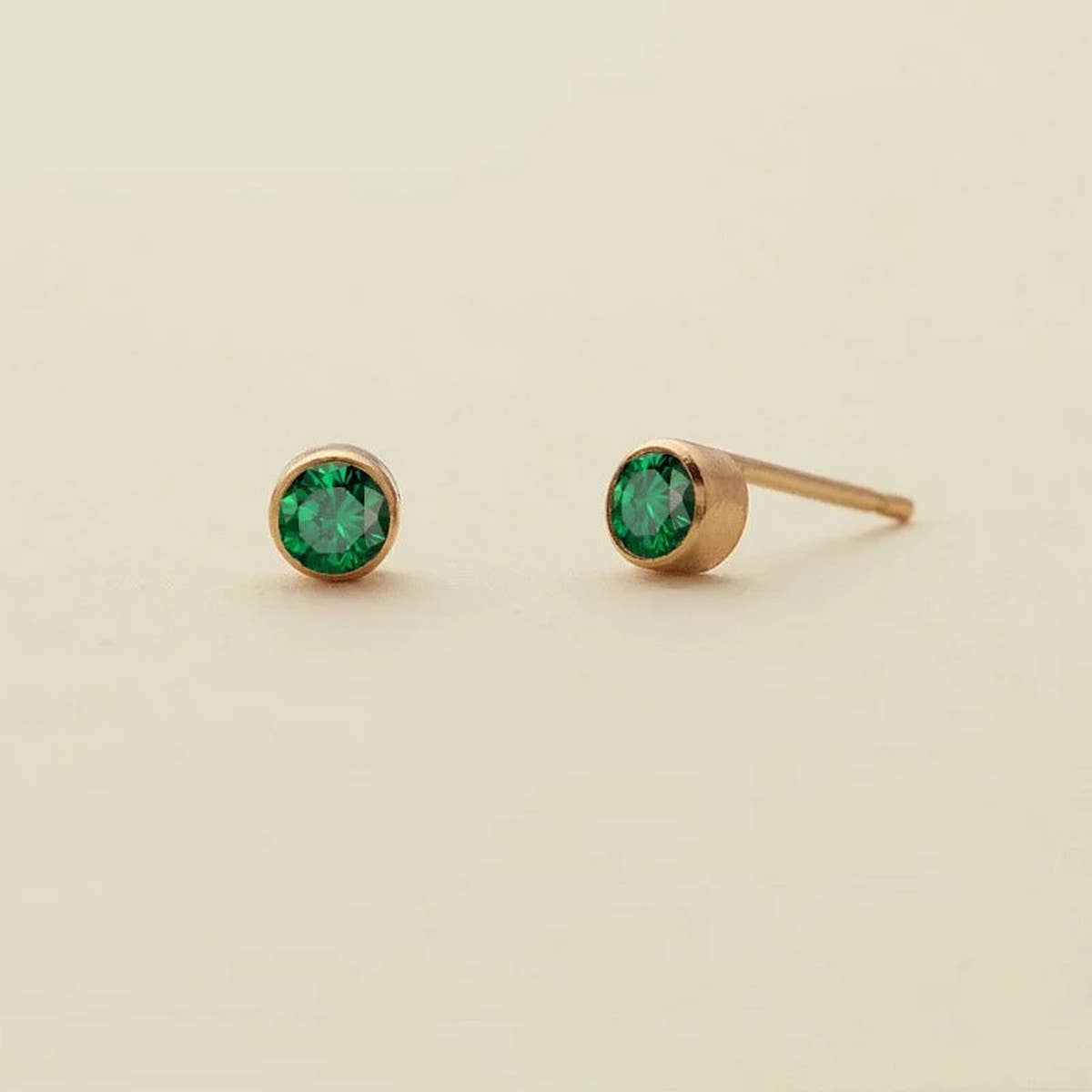 Zodiac Birthstone Zircon Stud Earrings Colorfast_CWAJE5027