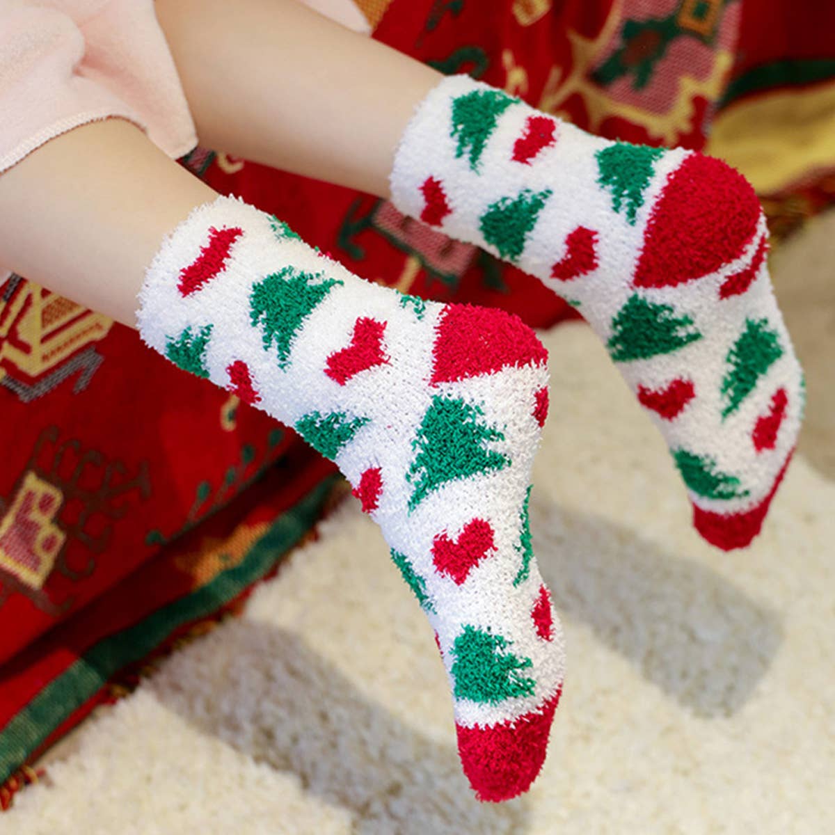 CHRISTMAS SOCKS GIFT BOX WARM MID-TUBE SOCKS