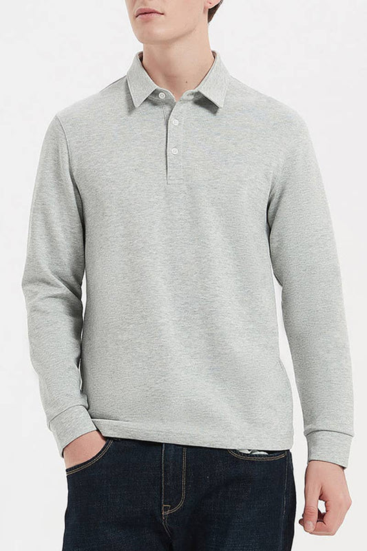 Cwttl1998_Spring And Autumn Casual Long-Sleeved Polo Shirt