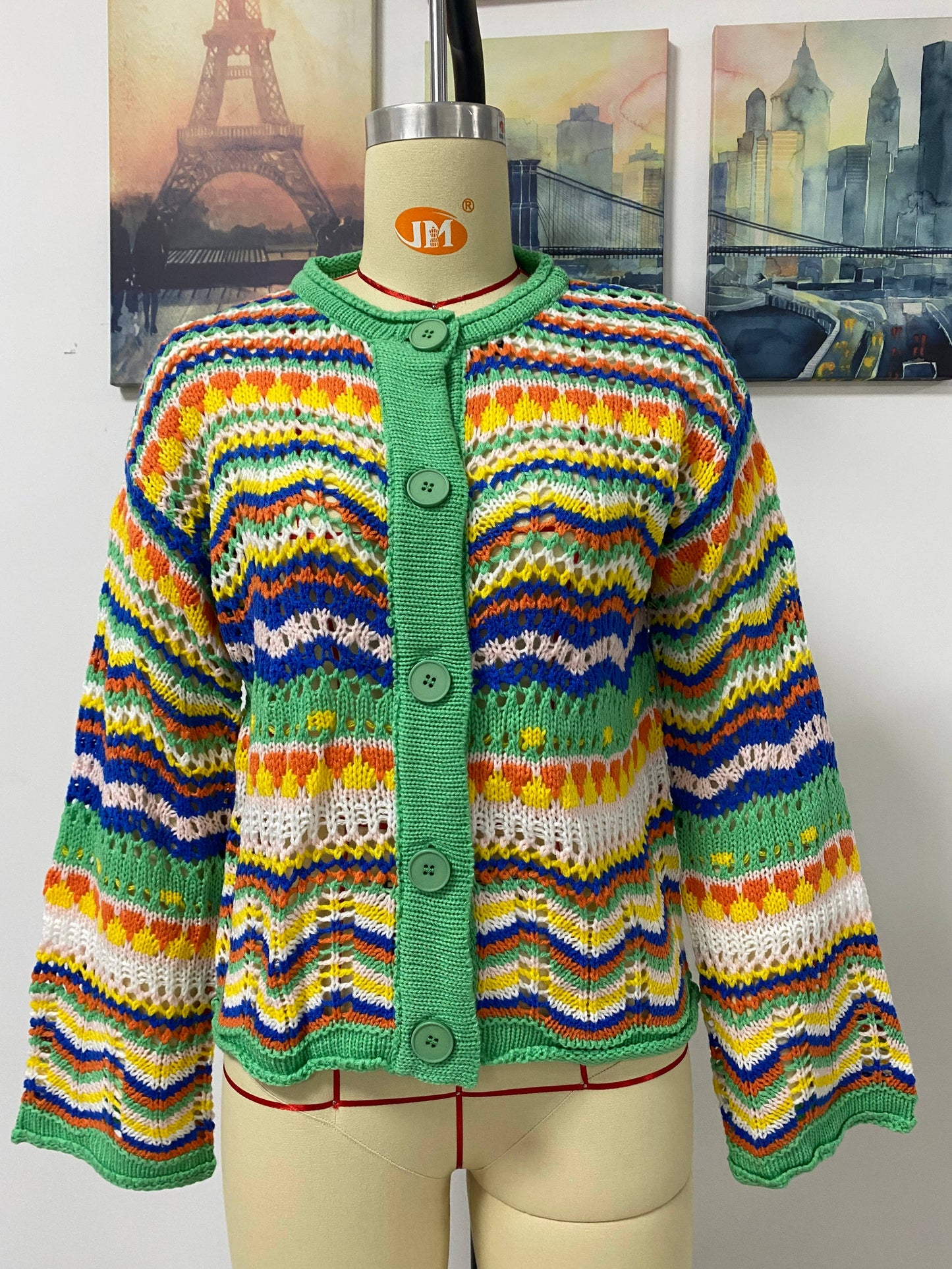 STRIPED SWEATER LOOSE RAINBOW KNITWEAR