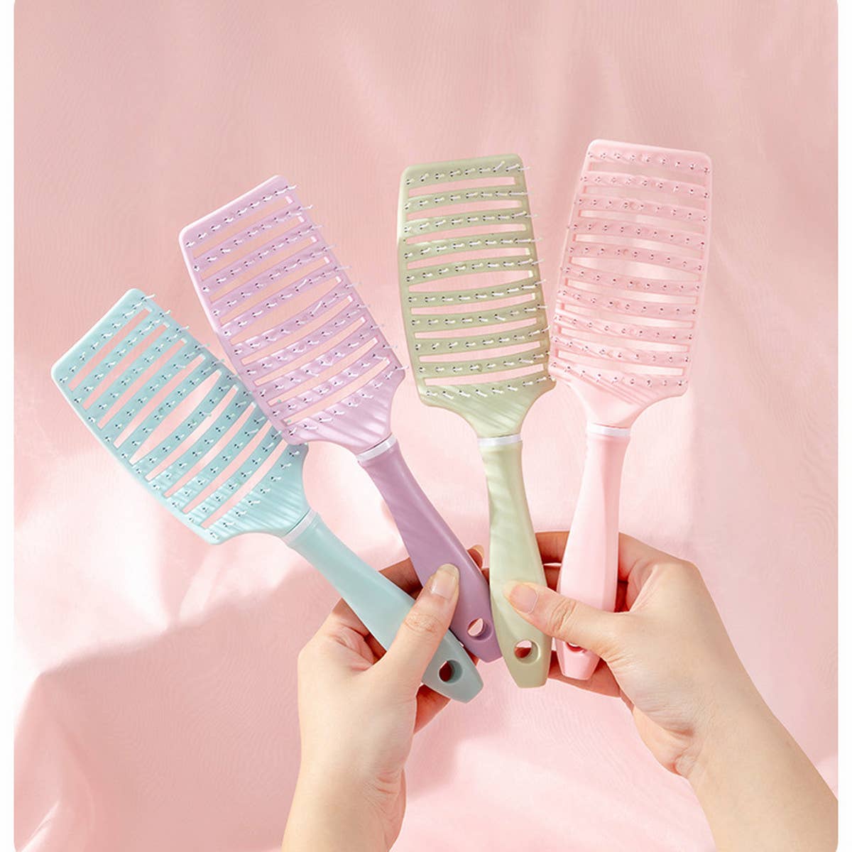 WOMEN HAIR ROOT FLUFFY MASSAGE LARGE CURVED COMB