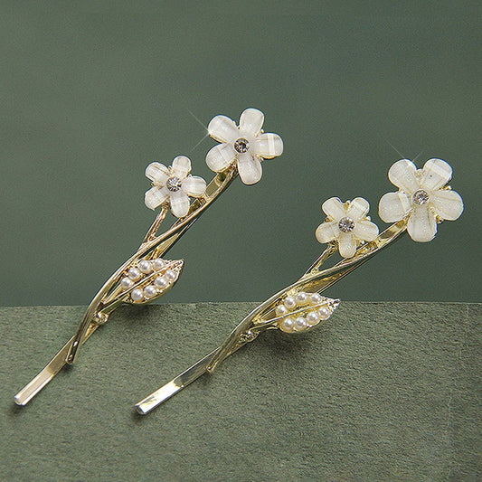 STYLISH FLOWER ALLOY HAIR PIN WITH PEARL_CWAHA1208