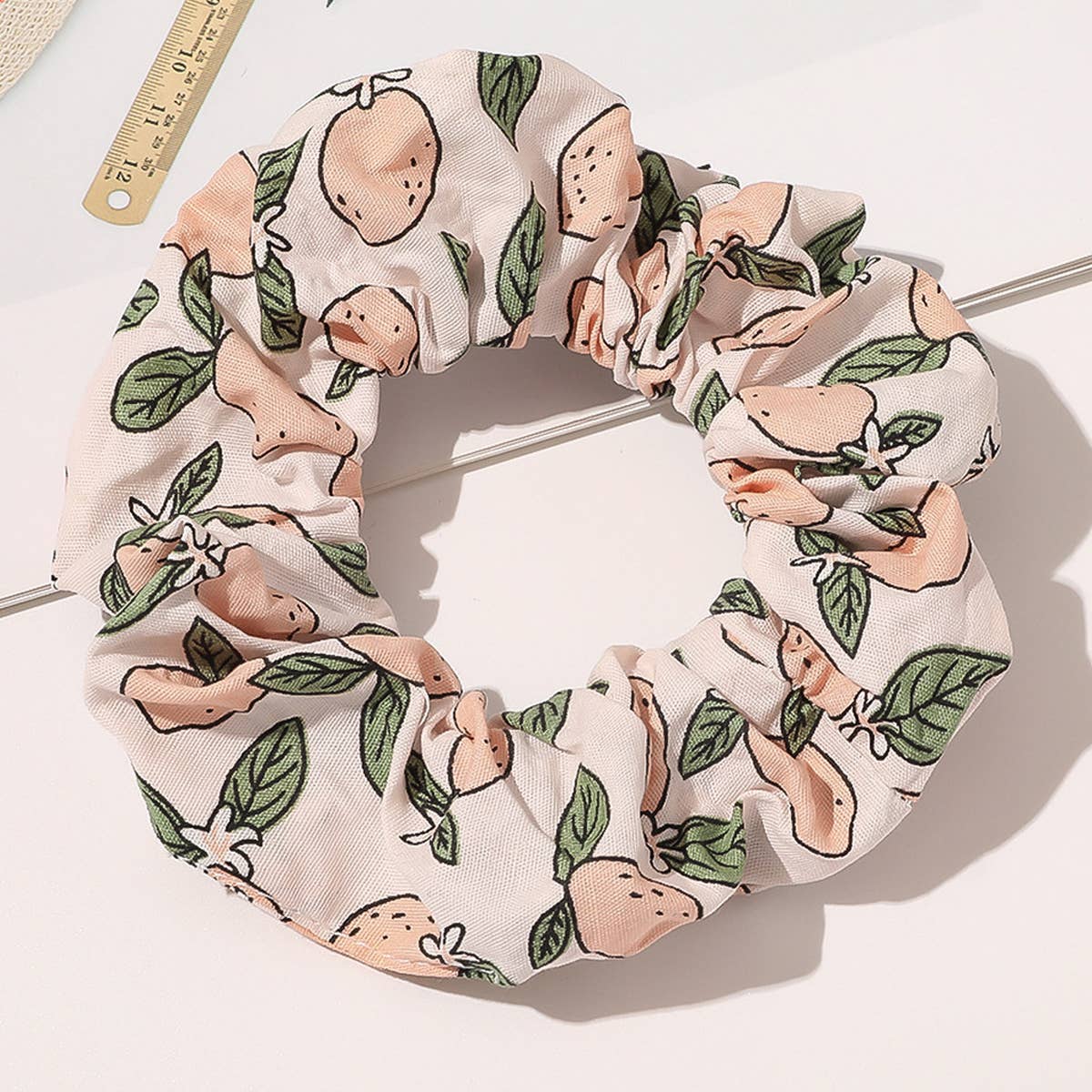 CUTE AVOCADO PEACH HAIR BAND AND HAIR TIE_CWAHA1653