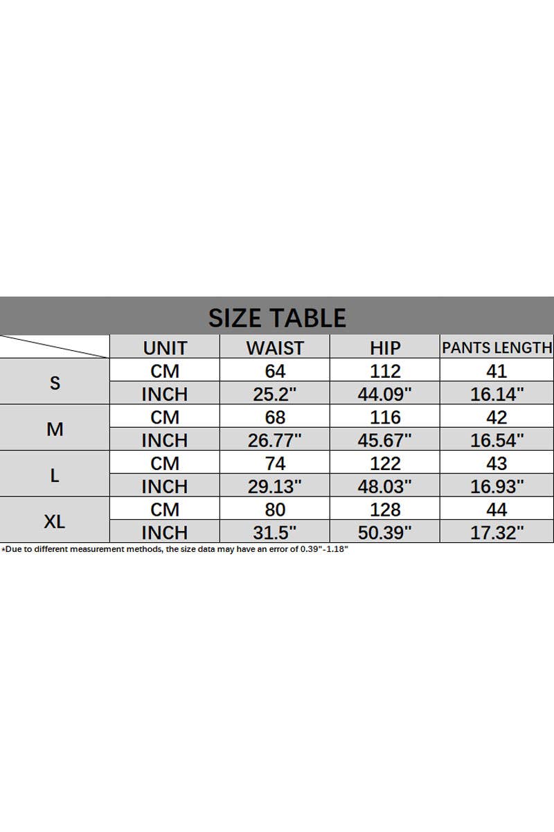 CWBSP0532_CASUAL PRINT LACE-UP LOOSE SHORTS