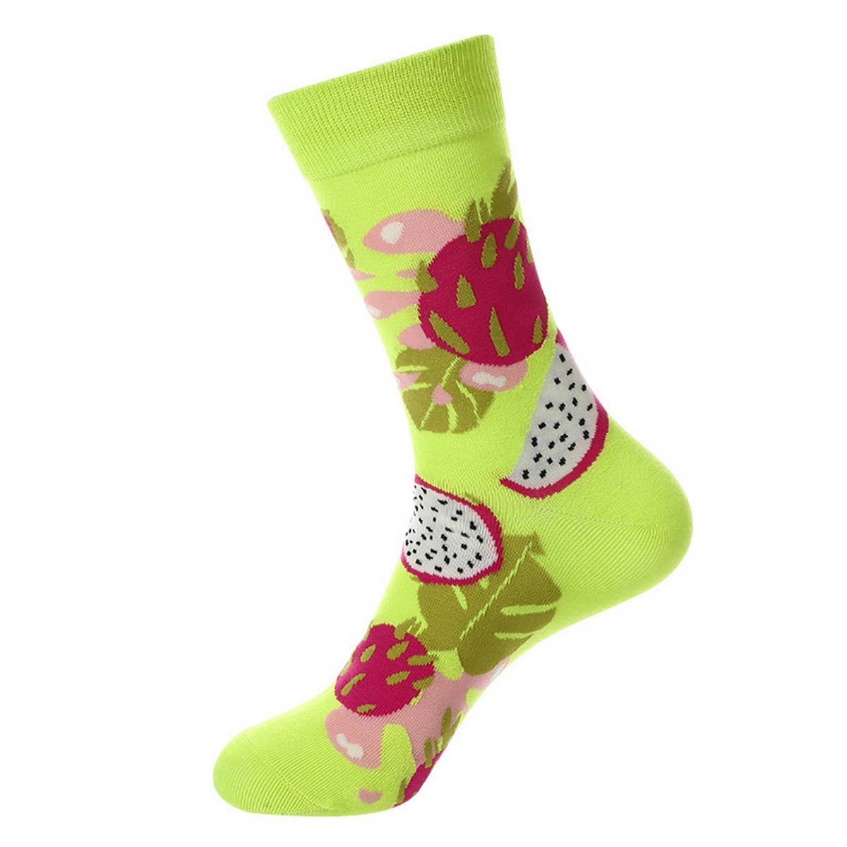CASUAL FRUIT PRINTED MID-TUBE SOCKS_CWMS1019