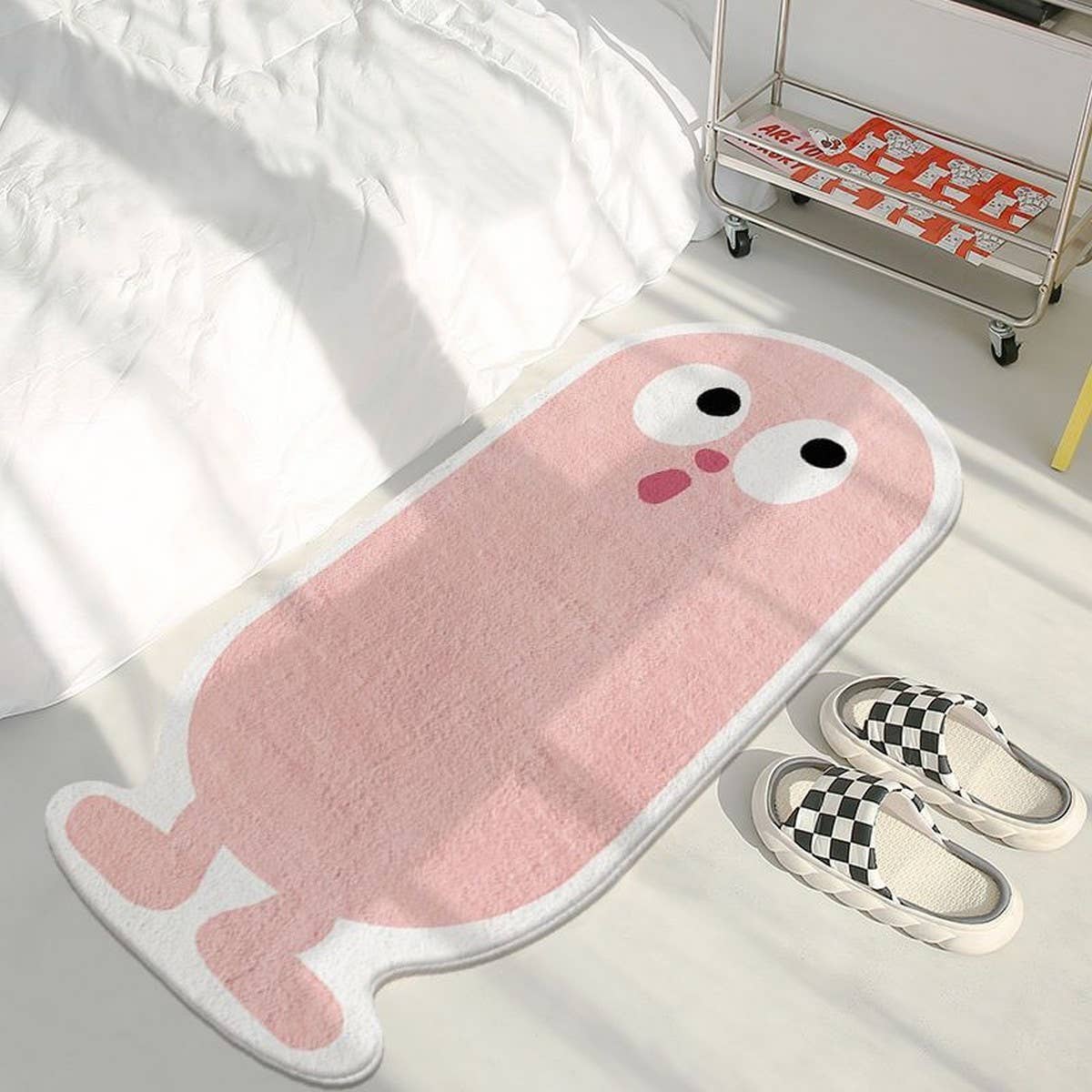 Faux Cashmere Cartoon Rug Cute Non-Slip Mat